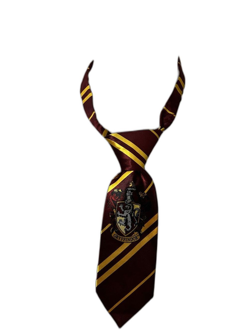 Harry Potter Kids 8” satin Necktie lion emblem Stripe Hogwarts Gryffindor House